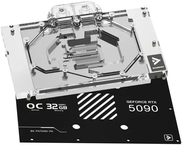 Main image of Barrow Copper GPU Waterblock Compatible for Palit RTX5090 GameRock, Full Coverage GPU Water Cooler Include Backplate, Liquid Cooling Graphics Card Water Block