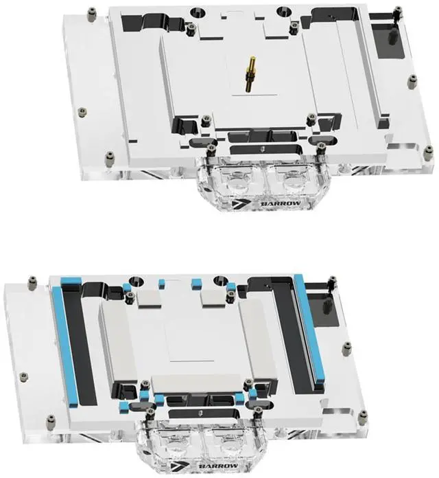 Alt view image 7 of 7 - Barrow Copper GPU Waterblock Compatible for Palit RTX5090 GameRock, Full Coverage GPU Water Cooler Include Backplate, Liquid Cooling Graphics Card Water Block