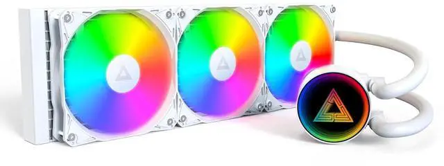 Main image of MONTECH Lightflow ARGB 360 White Ultra-Quiet AIO Liquid CPU Cooler, 3100RPM Pump, Triple Silent Fans, High-Efficiency Radiator for Superior Heat Dissipation, Intel & AMD Compatible, ARGB-Free