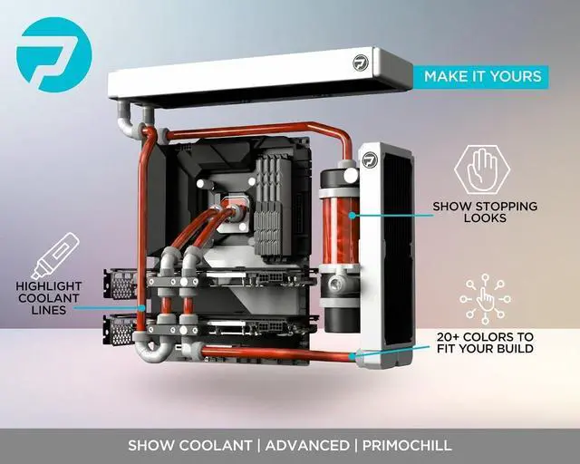 Alt view image 3 of 4 - PrimoChill Vue - Computer WaterCooling Coolant, Visual Flow, Solid/Non-Transparent, Full Protection, PrimoPrep Included, Proudly Made in The USA (32oz/.9L) - Crimson