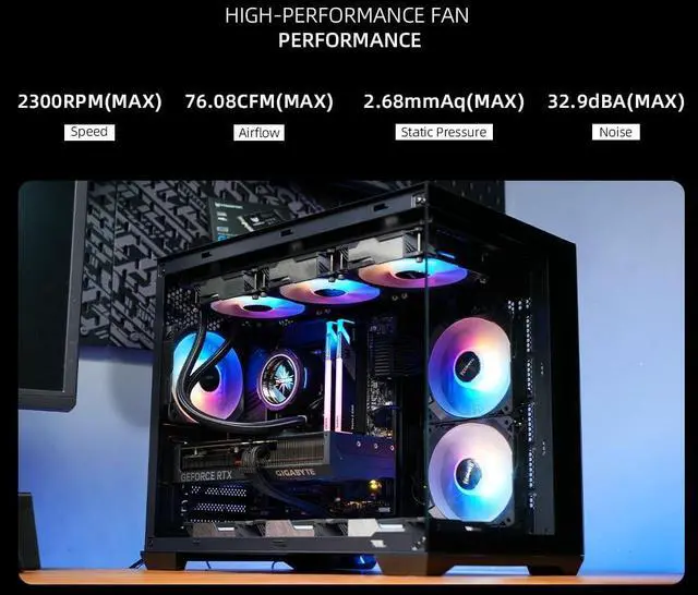 Alt view image 4 of 7 - LA200 ARGB AIO Liquid Cooler 360mm Radiator, Low-Noise PWM Fans, for Intel LGA1700 and AMD AM5/AM4 CPU Cooling