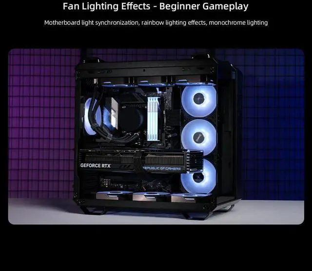 Alt view image 6 of 7 - LA200 ARGB AIO Liquid Cooler 360mm Radiator, Low-Noise PWM Fans, for Intel LGA1700 and AMD AM5/AM4 CPU Cooling
