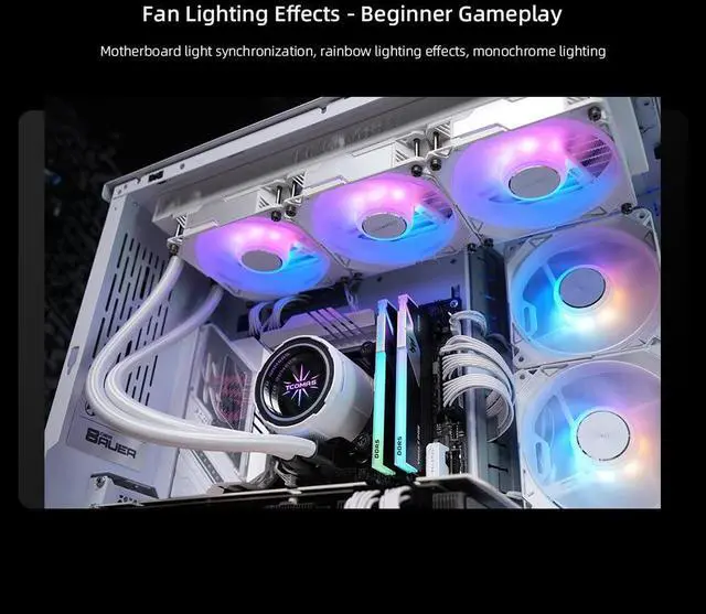Alt view image 6 of 7 - LA200 360 CPU Liquid Cooling ARGB GEN2/BLACK/INTEL LGA 1700&1851/AMD AM4&AM5/MAGNETIC Structure/Tool Free Removal of Exterior Parts/ARGB GEN2 (White, 360mm)