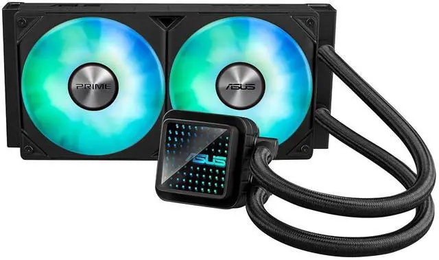 Main image of ASUS Prime LC 240 ARGB All-in-one AIO CPU Liquid Cooler AMD: AM5 & AM4 Intel: LGA 1851, 1700, 1200, 115x Specially Designed CPU Contact Area, finned Channels, Infinity Mirror, pre-Installed ARGB Fans