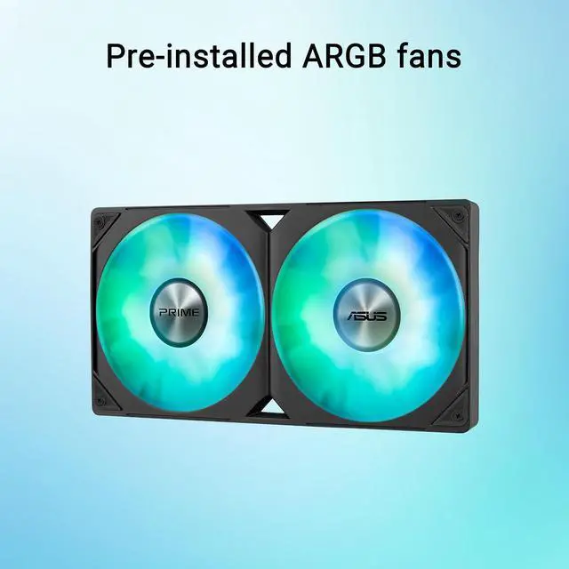 Alt view image 4 of 7 - ASUS Prime LC 240 ARGB All-in-one AIO CPU Liquid Cooler AMD: AM5 & AM4 Intel: LGA 1851, 1700, 1200, 115x Specially Designed CPU Contact Area, finned Channels, Infinity Mirror, pre-Installed ARGB Fans