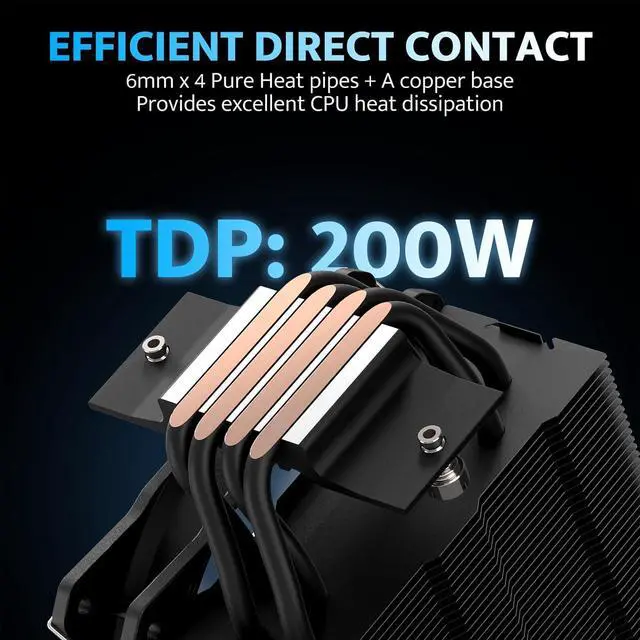 Alt view image 2 of 7 - DarkFlash Storm Z4 Pro-Mist CPU Cooler, Black