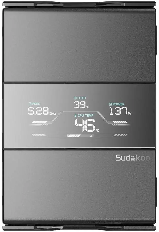 Alt view image 5 of 7 - Sudokoo SK700V AM5-Designated Digital Air Cooler, Single Tower Design, High Performance M-Winding Tech Fan, 7 Copper Heat Pipes, L-Rail Lock Mount, 220W Heat Dissipation