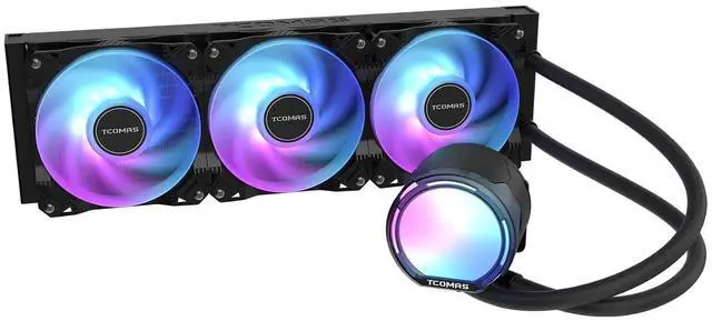 Main image of LE100 Black 360 ARGB Liquid CPU Cooler Sleek AIO Cooling Solution with Dynamic ARGB Pump Head & Fans, Supports Intel LGA 1851/1700 & AMD AM5/AM4