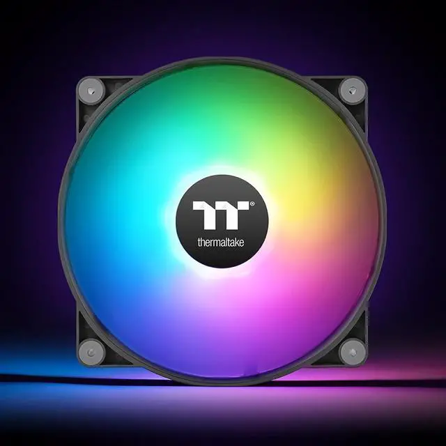 Alt view image 2 of 6 - Thermaltake CT200 ARGB PWM Fan Single Pack, PWM Controlled 500~900 rpm, 5V Motherboard Sync, 16.8 Million Color 9 Addressable LEDs, Airflow 131.6 CFM, Hydraulic Bearing, 200mm, Black, CL-F179-PL20SW-A