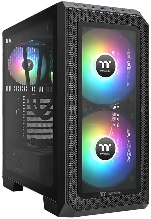 Alt view image 3 of 6 - Thermaltake CT200 ARGB PWM Fan Single Pack, PWM Controlled 500~900 rpm, 5V Motherboard Sync, 16.8 Million Color 9 Addressable LEDs, Airflow 131.6 CFM, Hydraulic Bearing, 200mm, Black, CL-F179-PL20SW-A
