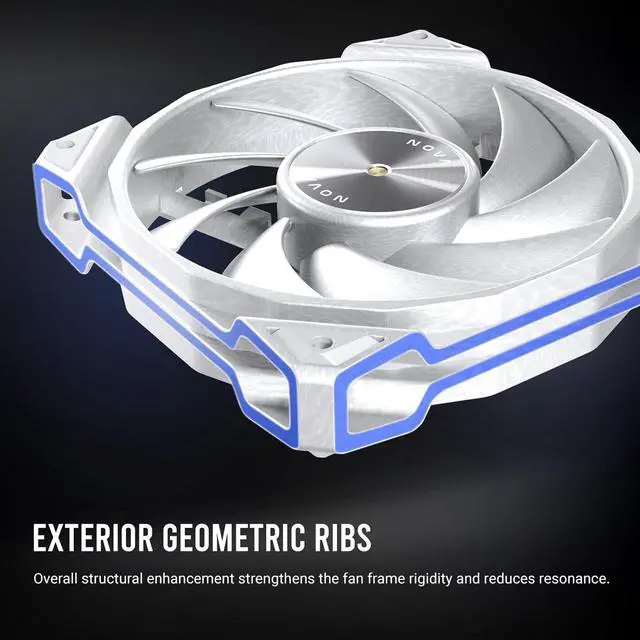 Alt view image 7 of 7 - Antec Nova 120 White, PWM PC Fan, 120mm, 3-Phase Speed Control, 3200 RPM, LCP Material, Desktop Compatible