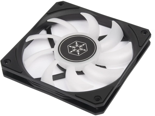 Alt view image 5 of 7 - Silverstone Air Slimmer 120 ARGB, Enhanced Performance 120mm Slim Fan with Full-Range PWM and ARGB Lighting Effect, SST-AS120B-ARGB
