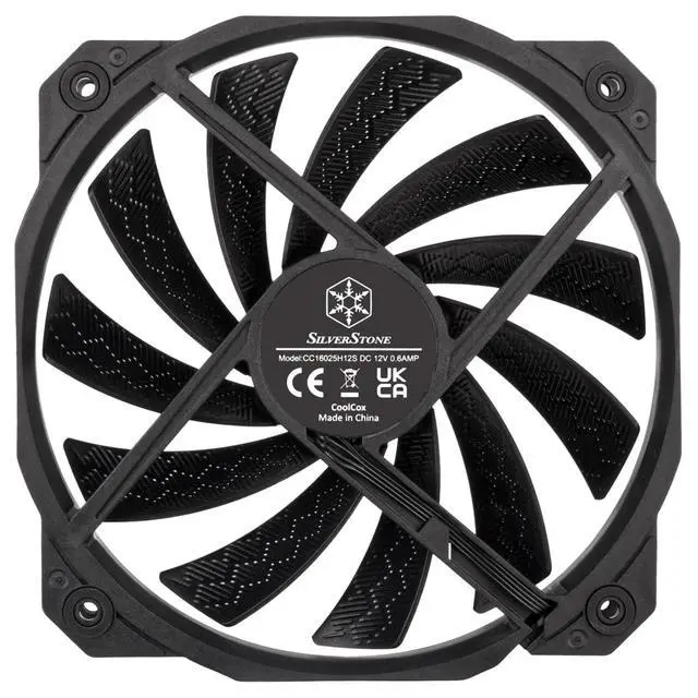 Alt view image 2 of 7 - SilverStone Technology Shark Force 160 Performance Enhanced 160mm (with 140mm mounting Holes) PWM Fan, SST-SF160B