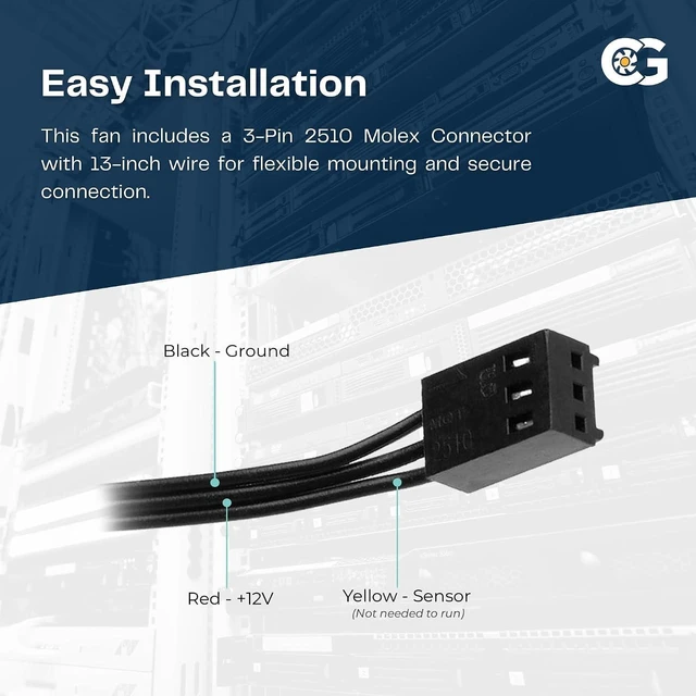 Alt view image 6 of 7 - Coolerguys 7" (172mm x 152mm x 51mm) 12v Waterproof Fan with Power Supply
