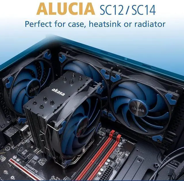 Alt view image 2 of 7 - AKASA Alucia SC14 5" PWM High Performance Silent Case Fan (AK-FN118)