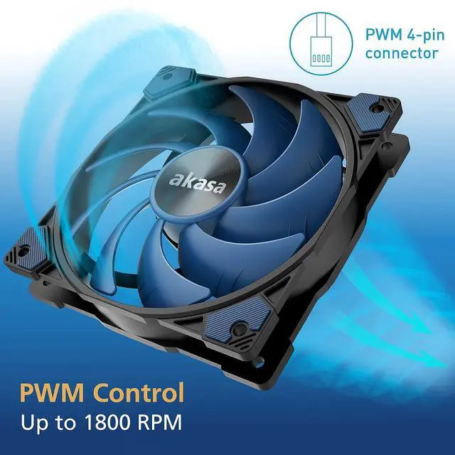 Alt view image 5 of 7 - AKASA Alucia SC14 5" PWM High Performance Silent Case Fan (AK-FN118)