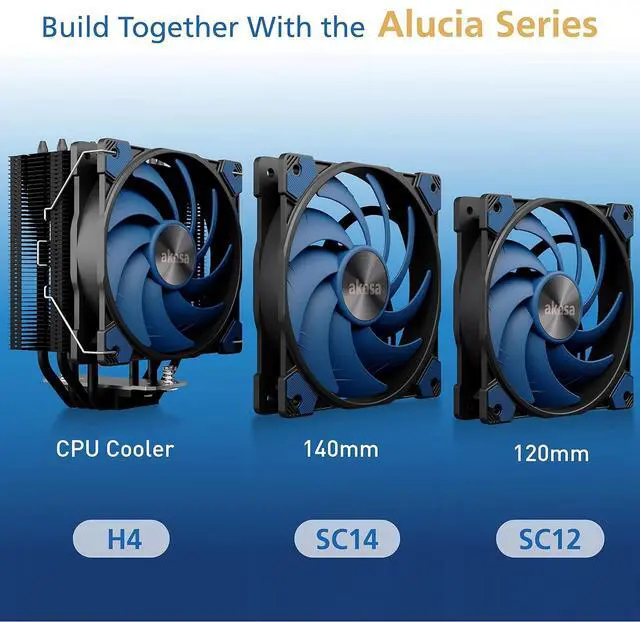 Alt view image 7 of 7 - AKASA Alucia SC14 5" PWM High Performance Silent Case Fan (AK-FN118)
