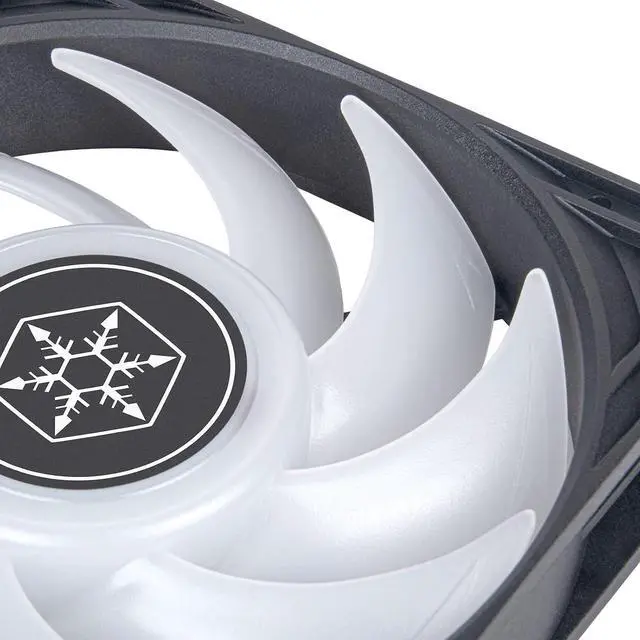 Alt view image 5 of 7 - SilverStone Technology Vista 120 ARGB Performance Enhanced 120mm PWM Fan with Addressable RGB (ARGB), SST-VS120B-ARGB