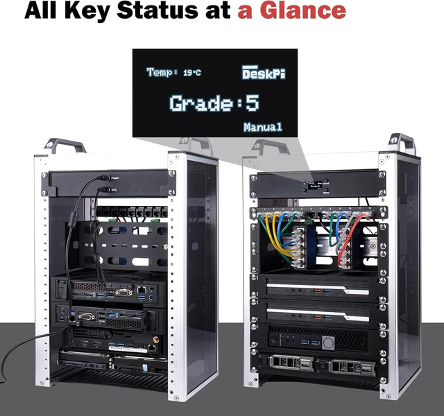 Alt view image 4 of 7 - 10inch 1U Rack Mount Fan Unit with 4 Fans for DeskPi RackMate T1/T0/T2/T0 Plus/T1 Plus/TL1/10 inch Mini Server Rack