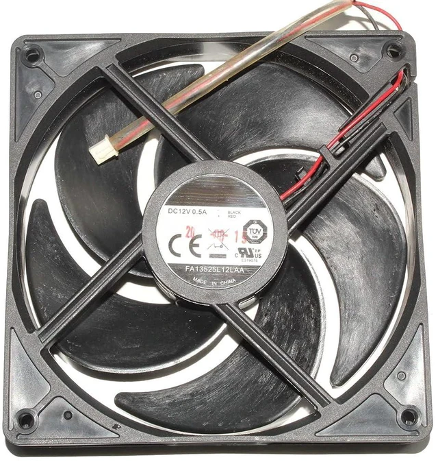 Alt view image 3 of 4 - 135mm FA13525L12LAA 12V 0.5A 2Wire Case Fan 135x135x25mm