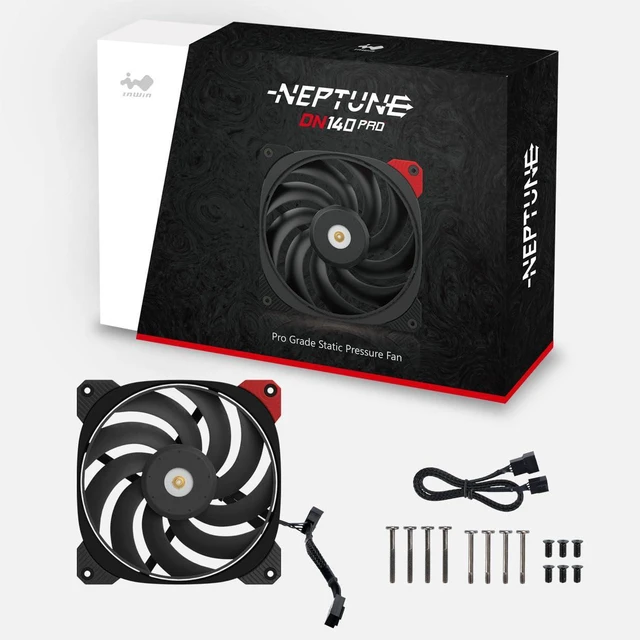 Alt view image 3 of 6 - InWin DN140PRO PWM, 140mm Premium Quiet Fan, Pro Grade Static Pressure Fan, Three-Phase Motor, Metallic Screw Thread, PWM, FDB with Copper Bearing Shield, 4-Pin (120mm, Black), up to 1800rpm