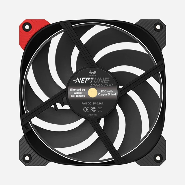Alt view image 2 of 6 - InWin DN140PRO PWM, 140mm Premium Quiet Fan, Pro Grade Static Pressure Fan, Three-Phase Motor, Metallic Screw Thread, PWM, FDB with Copper Bearing Shield, 4-Pin (120mm, Black), up to 1800rpm