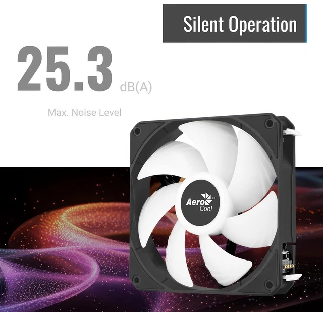 Alt view image 5 of 7 - AeroCool Link 3-Pack Fan for PC Case, Triple Pack 120mm ARGB Fans, Daisy Chain Design, Silent Fan, Easy Fan Assembly and Disassembly, PWM 300-1500 RPM, Hydraulic Bearing, Black