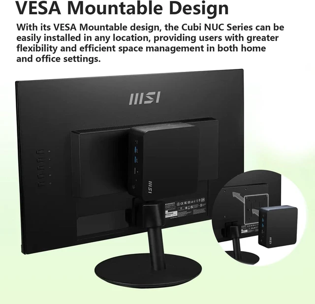 Alt view image 6 of 7 - MSI Cubi NUC Intel Core 5 120U Business MFF Desktop, 16GB DDR5 | 512GB SSD