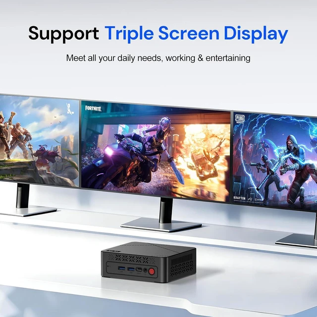 Alt view image 4 of 7 - wo-we Mini PC AMD Ryzen 5 3500U (Beat N150) 8GB RAM 256GB SSD OS 11-PRO