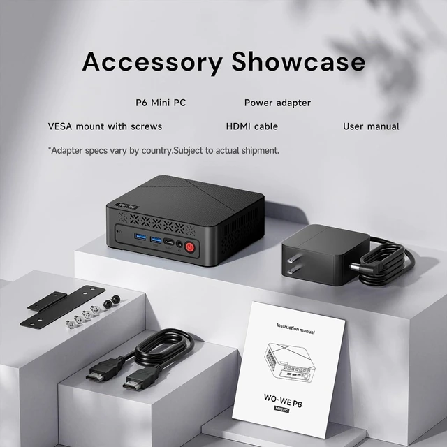 Alt view image 5 of 7 - wo-we Mini PC AMD Ryzen 5 3500U (Beat N150) 8GB RAM 256GB SSD OS 11-PRO