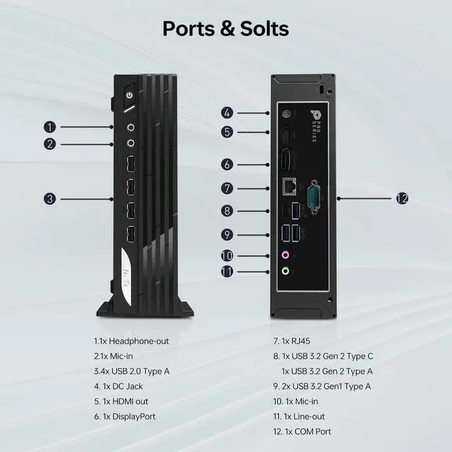 Alt view image 6 of 6 - msi PRO DP21 13M Business Mini Desktop, Intel Core i3-13100, 8GB RAM, 512GB SSD, Windows 11 Pro