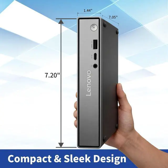 Alt view image 4 of 7 - Lenovo ThinKCentre Neo Business Mini Desktop, Intel Core i3-1315U, 8GB DDR5, 512GB SSD, Windows 11 Pro
