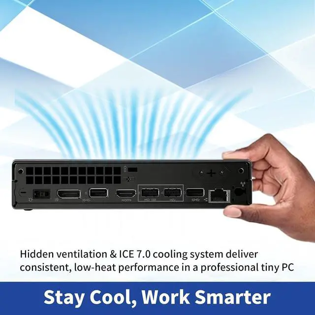 Alt view image 5 of 7 - Lenovo ThinKCentre Neo Business Mini Desktop, Intel Core i3-1315U, 8GB DDR5, 512GB SSD, Windows 11 Pro