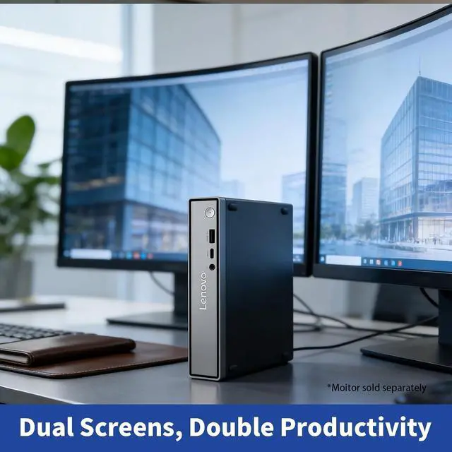 Alt view image 7 of 7 - Lenovo ThinKCentre Neo Business Mini Desktop, Intel Core i3-1315U, 8GB DDR5, 512GB SSD, Windows 11 Pro