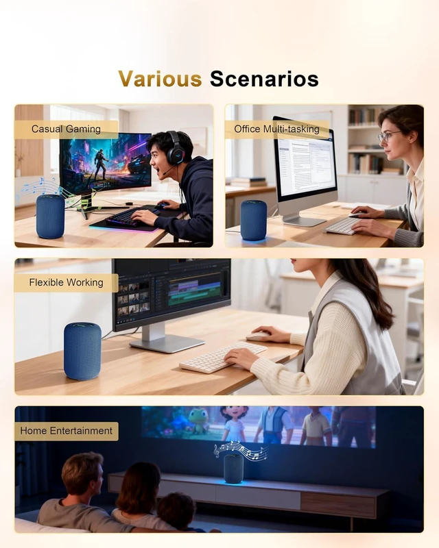 Alt view image 7 of 7 - Mini PC AMD Ryzen 7 8745HS (8C/16T), Gaming Computer Built in Hi-Fi Speaker