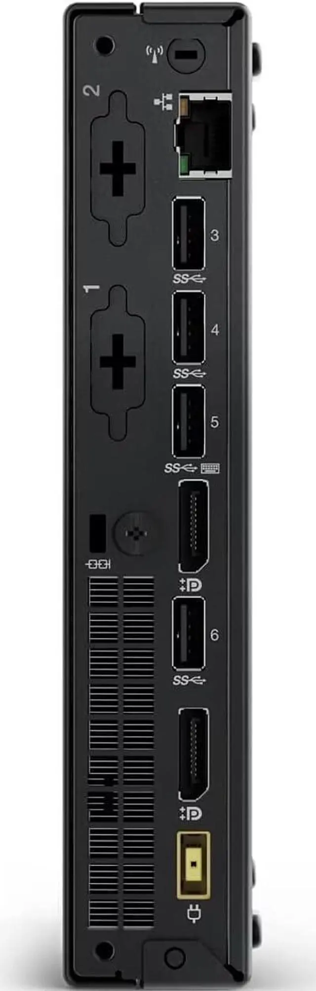 Alt view image 6 of 7 - Lenovo ThinkCentre M625q Mini Form Business Desktop Computer PC, AMD Dual-Core A4-9120C, 8GB RAM 256GB PCIE SSD, AMD Radeon R4, RJ-45, Display Ports, USB Ports, Windows 11 Pro, Black, w/Battery
