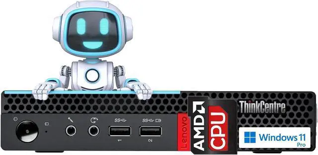 Main image of Lenovo ThinkCentre Tiny Desktop, 16GB RAM, 512GB SSD, AMD CPU, Dual-Display Support, Wi-Fi, Bluetooth, Multiple USB Ports, Ethernet Port, w/o Keyboard, Windows 11 Pro, Compact Design, Business-Grade