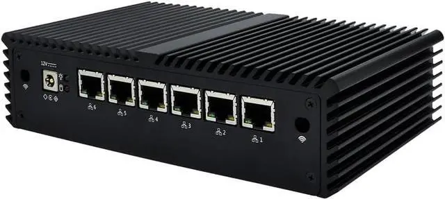 Alt view image 2 of 5 - Qotom Fanless Mini PC 6 Intel i210 LAN Celeron 3865U DIY Router 16G/512G