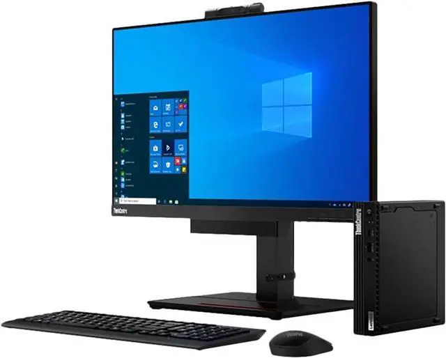 Alt view image 6 of 7 - Lenovo ThinkCentre M75q Gen 2 Tiny Desktop Computer, AMD Ryzen 5 PRO 5650GE 3.4GHz, 8GB RAM, 256GB SSD, Windows 11 Pro, Black