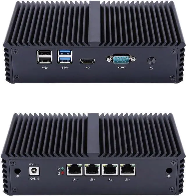 Main image of Qotom DIY Firewall/Router/VPN Appliance/Gateway Device/DHCP Server/DNS Server, 4X 2.5G LAN, RS-232, Core i3-5005U, 8GB RAM 64GB SSD