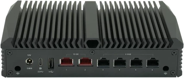 Main image of Qotom Q10932H6 Barebones Mini PC Core i3 N305, 4X 2.5G LAN 2X 10G Compact Computer