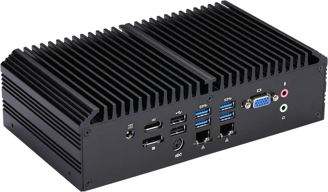 Alt view image 3 of 6 - Qotom Mini PC Q1020X Pentium 5405U Processor,2.3GHz 15W (barebones) 6*RS-232,8*USB,3*Display,2*LAN,WIN10/11 Fanless Aluminium Alloy Shell