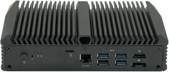 Alt view image 2 of 7 - Qotom Q10932H6 Barebones Mini PC Core i3 N305, 4X 2.5G LAN 2X 10G Compact Computer