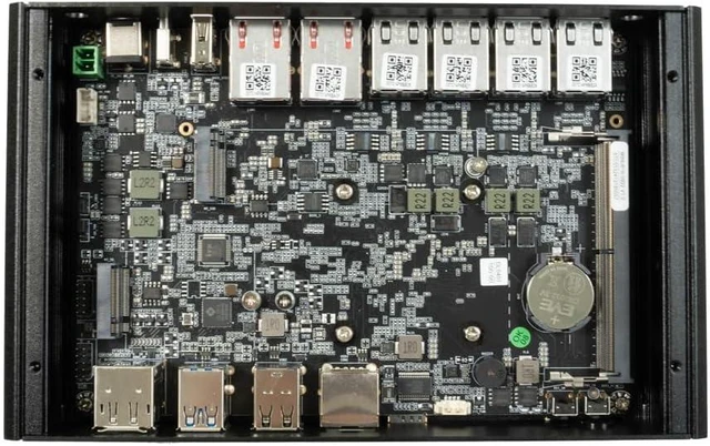 Alt view image 7 of 7 - Qotom Q10932H6 Barebones Mini PC Core i3 N305, 4X 2.5G LAN 2X 10G Compact Computer