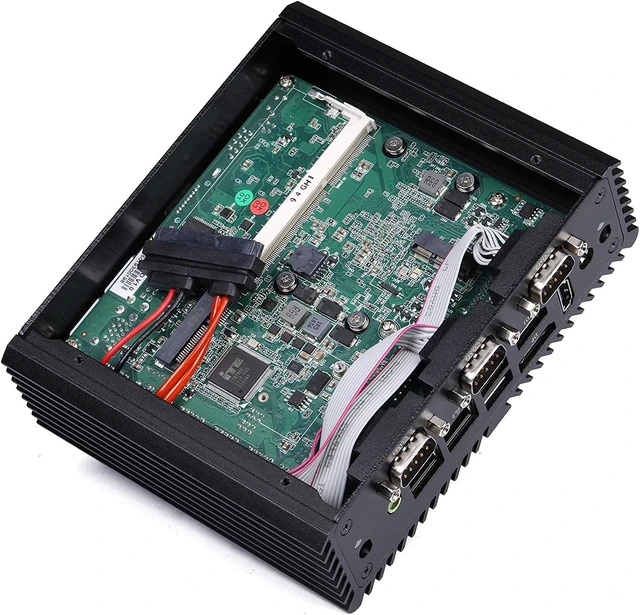Alt view image 5 of 5 - Qotom Silent Mini Desktop Q177P Pentium Processor J3710,Quad Core AES-NI (barebones) 2X LAN,4X COM,Aluminium Alloy,Win10/ Linux 24/7