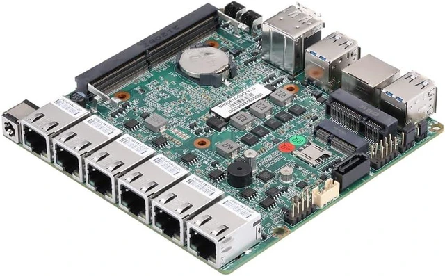 Alt view image 5 of 6 - Qotom Mini PC 1U Rack I5-8260U 6X Intel i226V 2.5G LAN Console Barebone