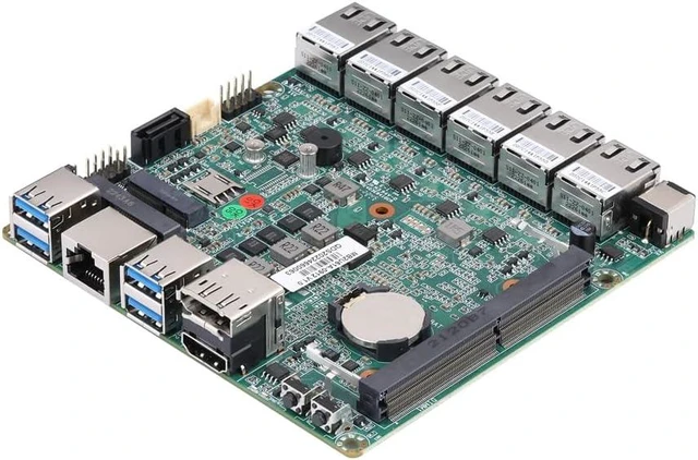 Alt view image 6 of 6 - Qotom Mini PC 1U Rack I5-8260U 6X Intel i226V 2.5G LAN Console Barebone