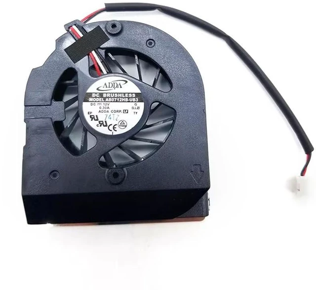 Main image of for AB0712HB-UB3 DC12V 0.30A 3-Pin Double Ball Notebook CPU Cooling Fan