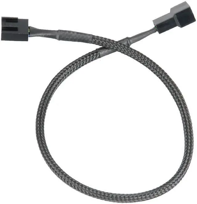 Alt view image 2 of 7 - Akasa PWM Fan Extension Cable | 4-pin Male to Female Connectors | Compatible with PWM and 3-pin Fan | for Computer Cooling Fans and PC Case Fans | 30cm | AK-CBFA01-30