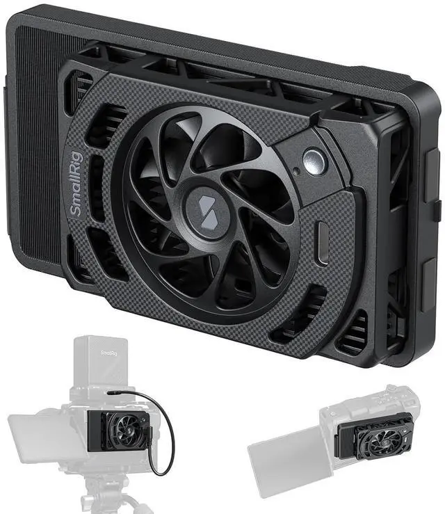 Main image of SMALLRIG Cooling Fan for Nikon ZR, Camera External Cooling System with Dual-Speed Modes, Snap-On Design, TEC Cooling Module, Compatible V-Mount Battery Plate - 5874
